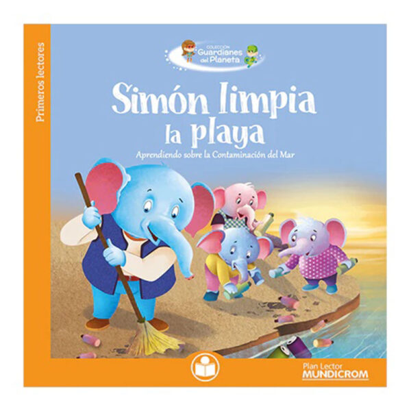 Simon limpia la playa